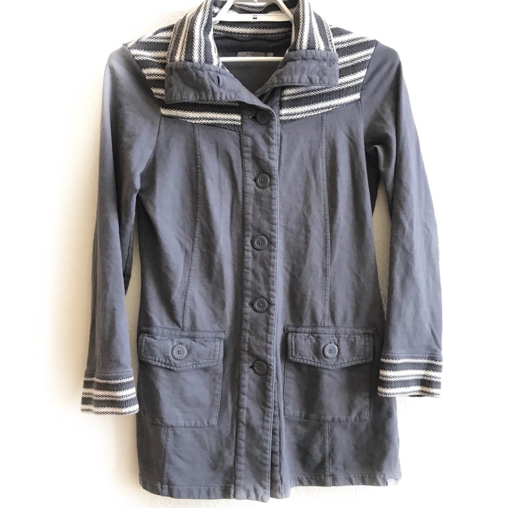 Prana Jacket Womens Size Medium Button up Gray